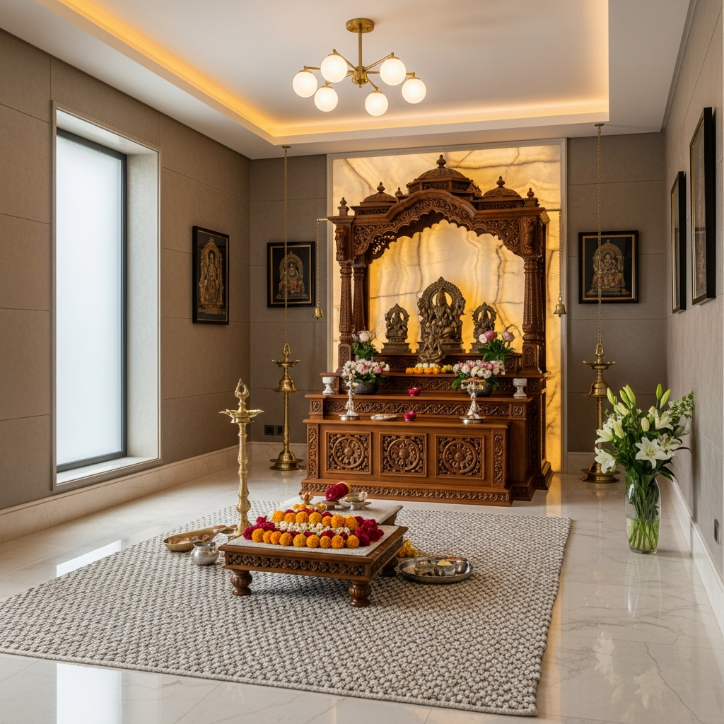 Luxury Pooja Room - Left